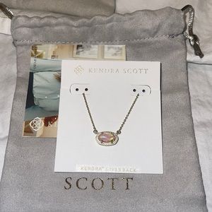 NEW - Kendra Scott pink iridescent necklace